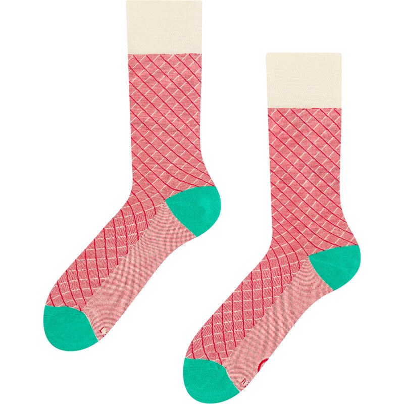 Dedoles Türkisfarbene und rote gemusterte Socken