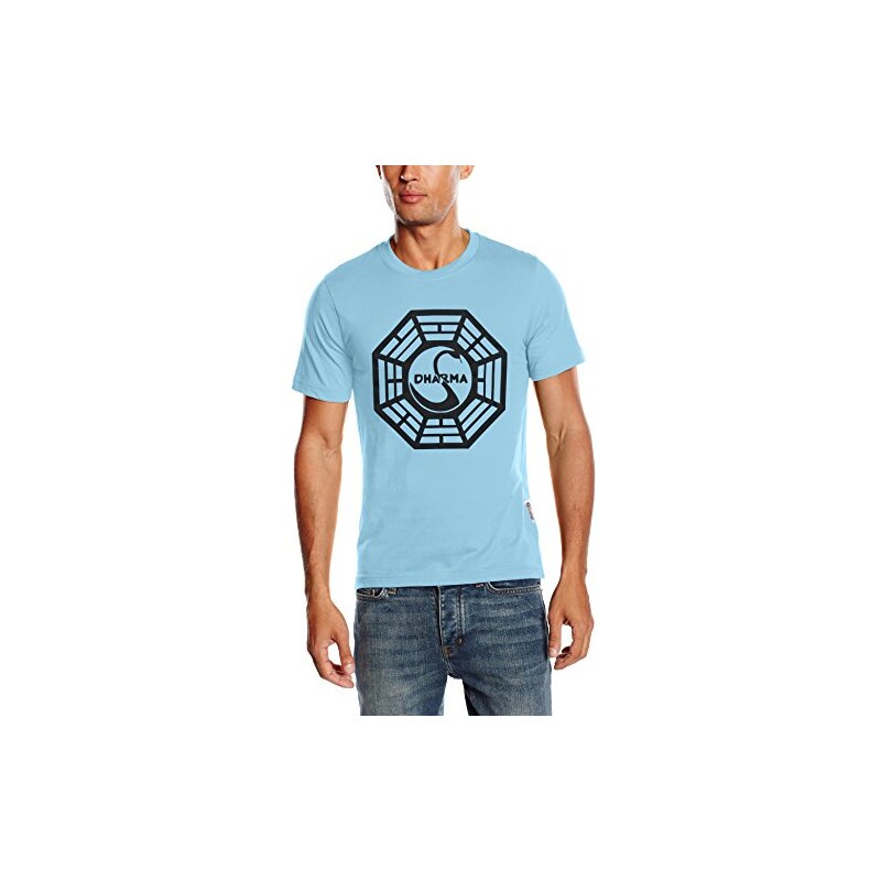 Touchlines Herren T-Shirt Lost Dharma Logo SLIMFIT, skyblue, XL, SF121