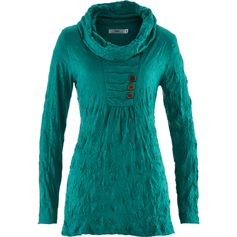 bpc bonprix collection Crinkel-Shirttunika mit langen Ärmeln langarm in grün für Damen von bonprix