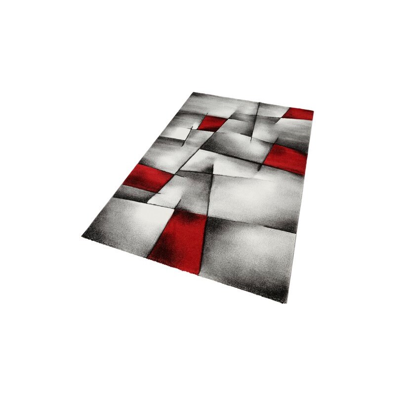 MERINOS Teppich Merinos BRILLIANCE Handgearbeiteter Konturenschnitt rot 11 (B/L: 200x200 cm),2 (B/L: 80x150 cm),3 (B/L: 120x170 cm),4 (B/L: 160x230 cm),6 (B/L: 200x290 cm)