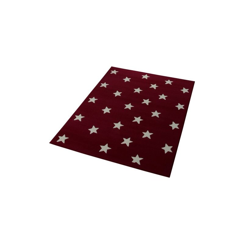 HANSE HOME Teppich Stars gewebt Trendmotiv rot 3 (B/L: 140x200 cm)