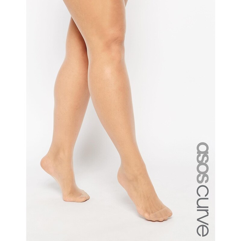 ASOS CURVE - New Improved Fit - Strumpfhose in Natural Nude, 15 Denier - Beige