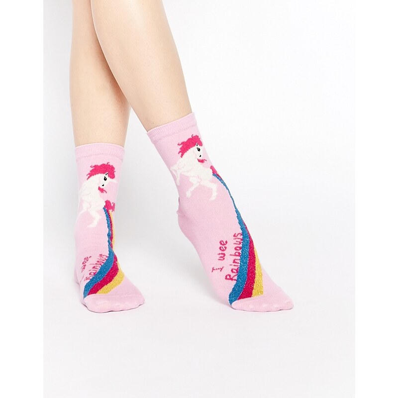 ASOS - I Wee Rainbows - Knöchelhohe Socken mit Einhörnern