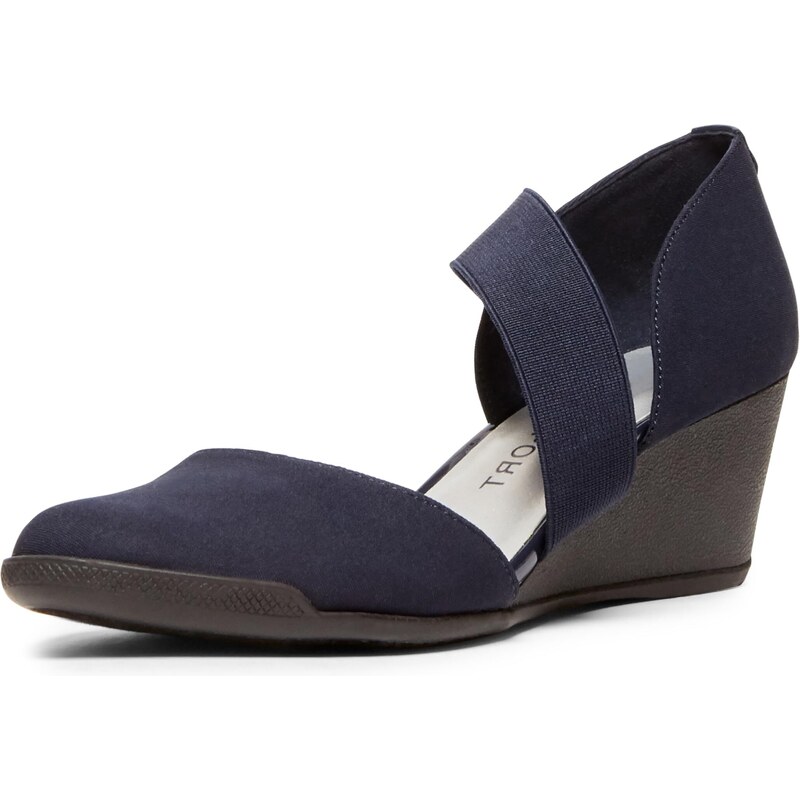 Anne Klein Damen Tara Wedge Pumps, Marineblau, 35.5 EU