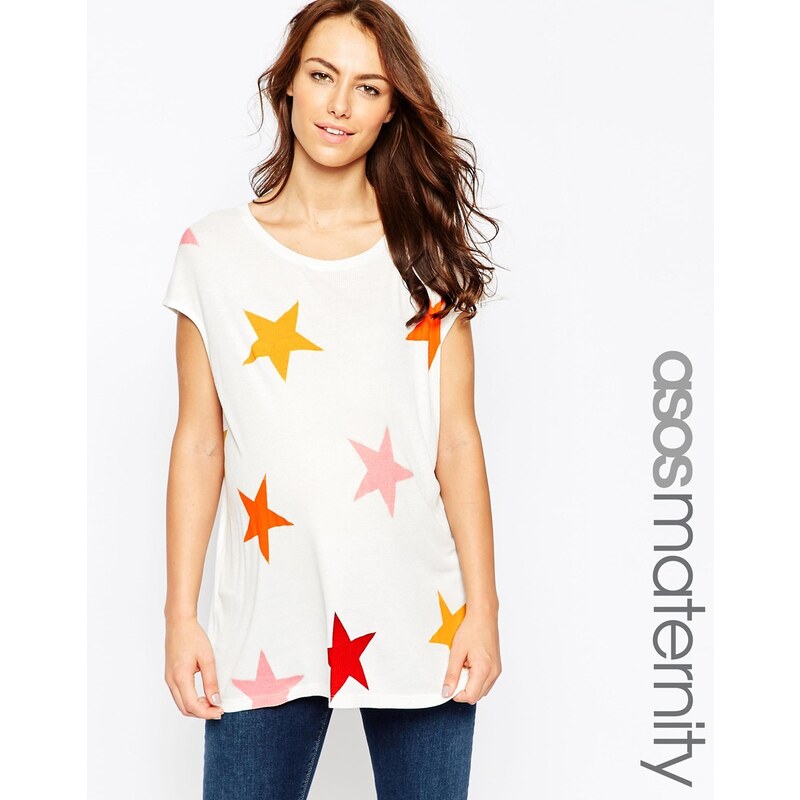 ASOS Maternity - T-Shirt mit lässiger Rippenstruktur und Star Wars Print - Weiß 14,49 €