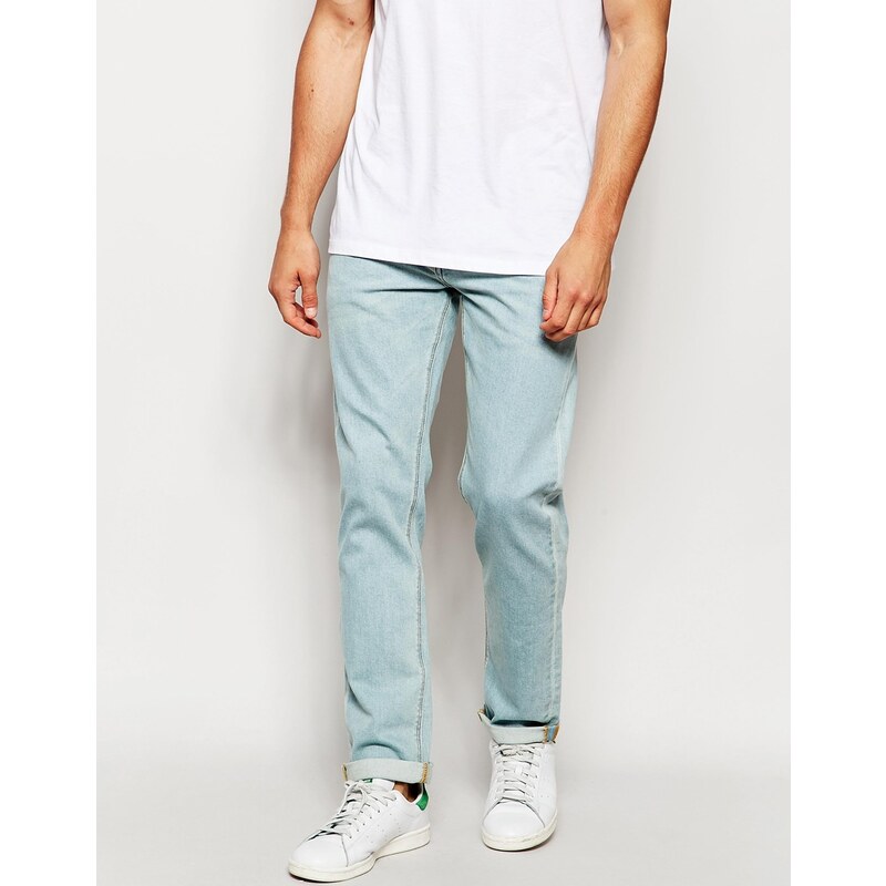 ASOS - Enge Stretch-Jeans in heller Waschung - Blau