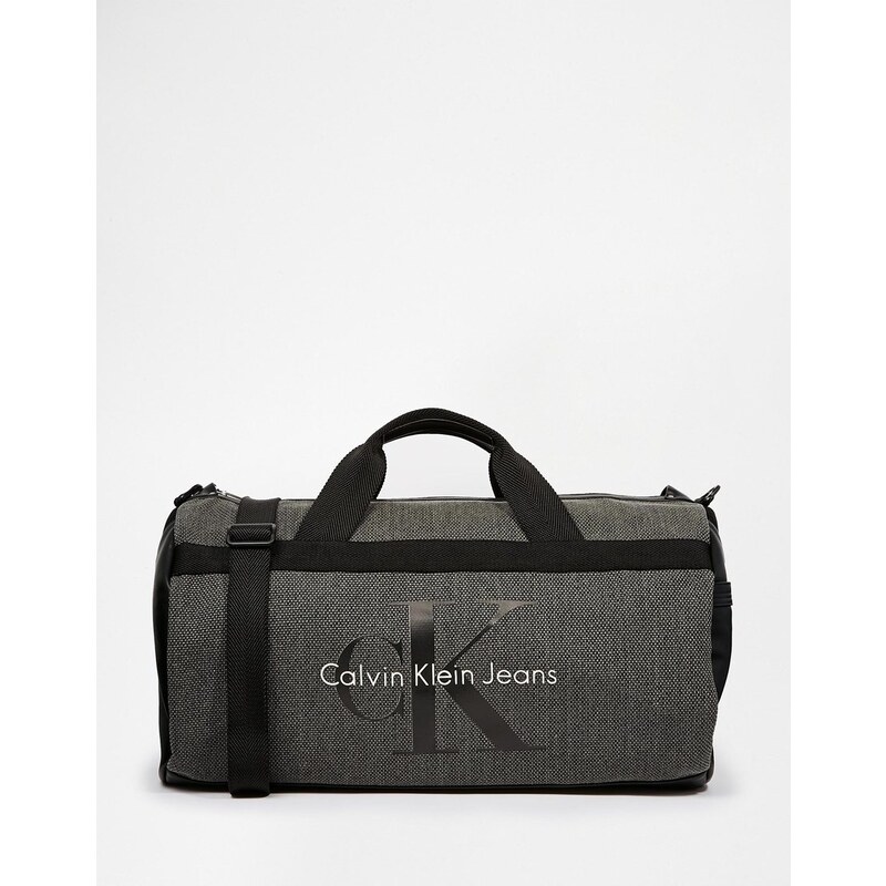 Calvin Klein Jeans - Reisetasche aus Canvas - Helles Heidegrau