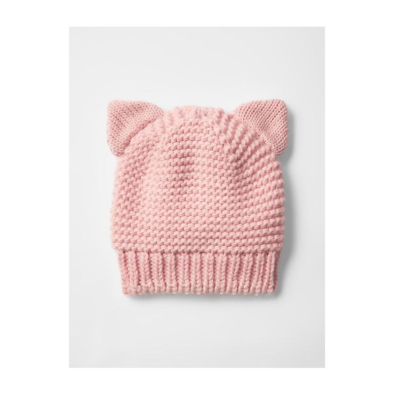 Gap Cat Metallic Knit Beanie - Icy pink