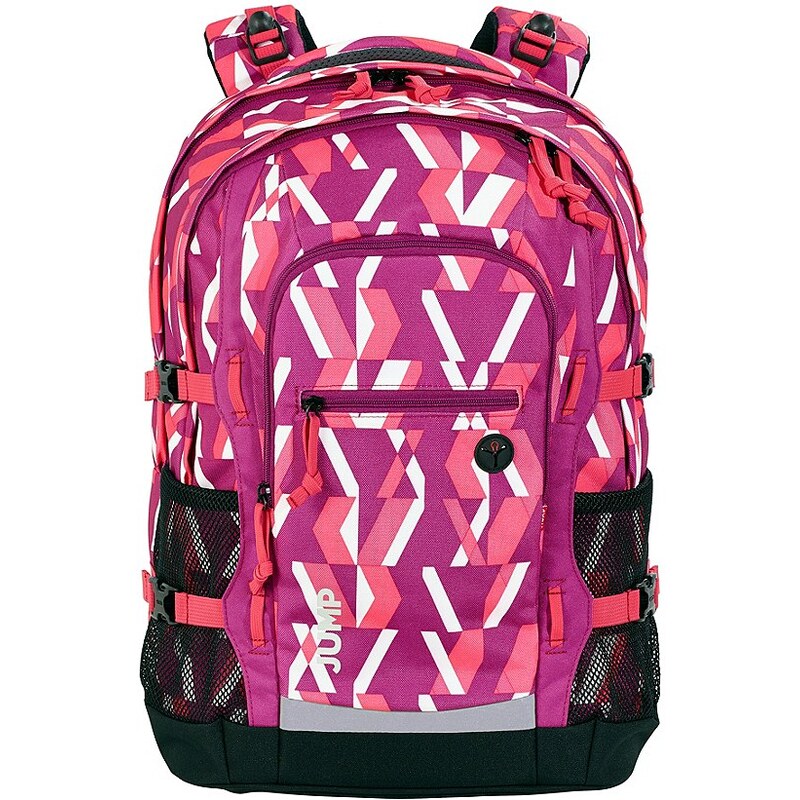 4YOU Schulrucksack mit Laptop- und Tabletfach, »Jump, Chequer Pink«