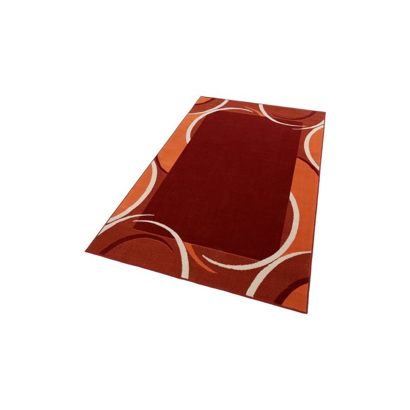 HANSE HOME Teppich Doische grafische Musterung mit Bordüre gewebt rot 1 (B/L: 60x110 cm),2 (B/L: 70x140 cm),3 (B/L: 120x170 cm),4 (B/L: 160x230 cm),6 (B/L: 190x280 cm),7 (B/L: 240x330 cm)