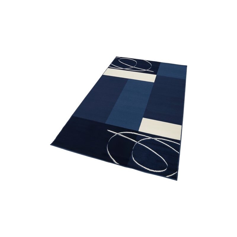 Teppich DESSEL grafisch modern gemustert gewebt HANSE HOME blau 1 (B/L: 60x110 cm),2 (B/L: 70x140 cm),3 (B/L: 120x170 cm),4 (B/L: 160x230 cm),6 (B/L: 190x280 cm),7 (B/L: 240x330 cm)