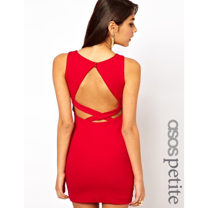 ASOS PETITE – Exklusives figurbetontes Kleid mit Rückenausschnitt