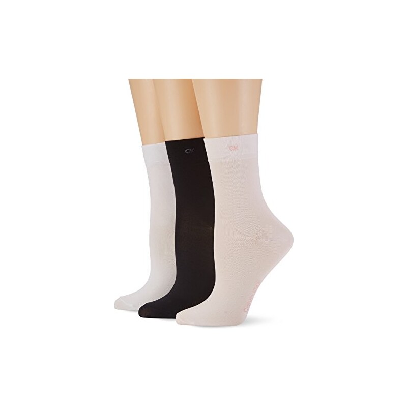 Calvin Klein Socks Damen Strick Socken Taylor, 3er Pack, 5 DEN, Gr. 36/41 (Herstellergröße: 37/41), Mehrfarbig (soft pink-1