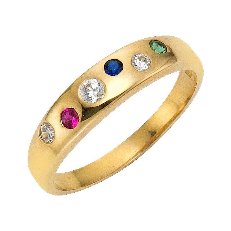 Vivance Jewels Ring mit Rubin, Safir, Smaragd und Zirkonia