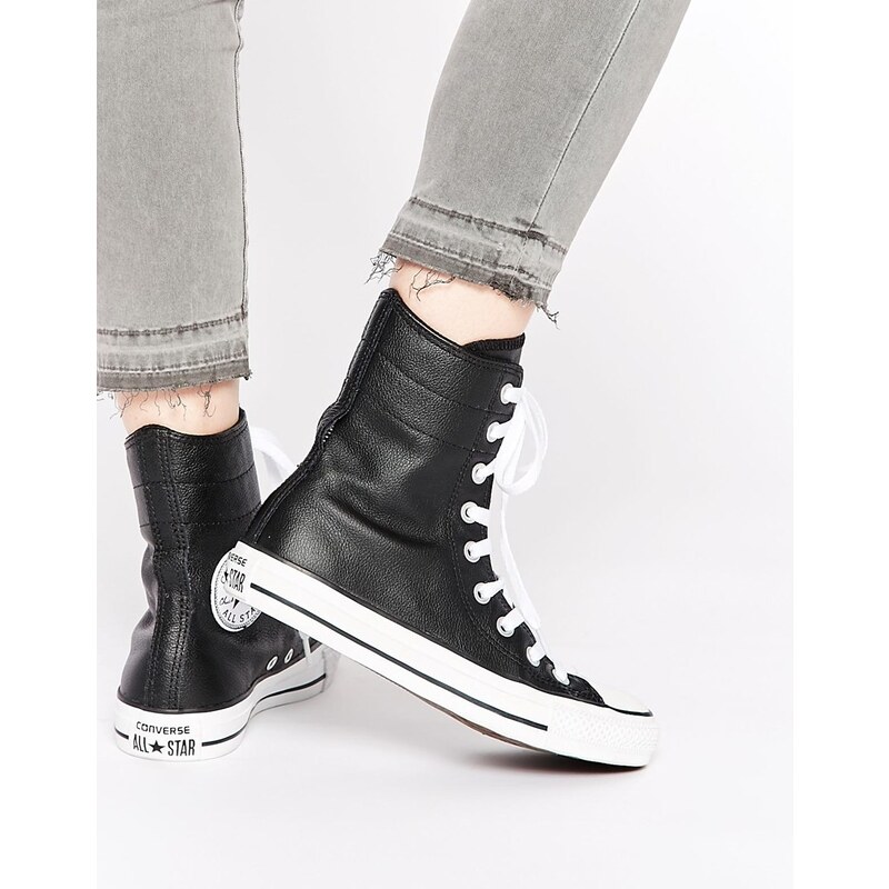 Converse - Chuck Taylor - All Star - Hohe Stiefelsneakers in Schwarz - Schwarz