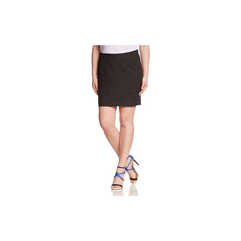 Zizzi Damen Schlauch Rock Skirt, above knee, Mini, Einfarbig