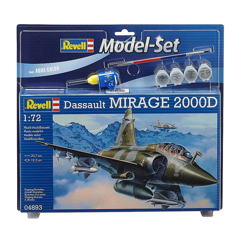 Revell® Modellbausatz Flugzeug mit Zubehör, Maßstab 1:72, »Model Set - Mirage 2000D«