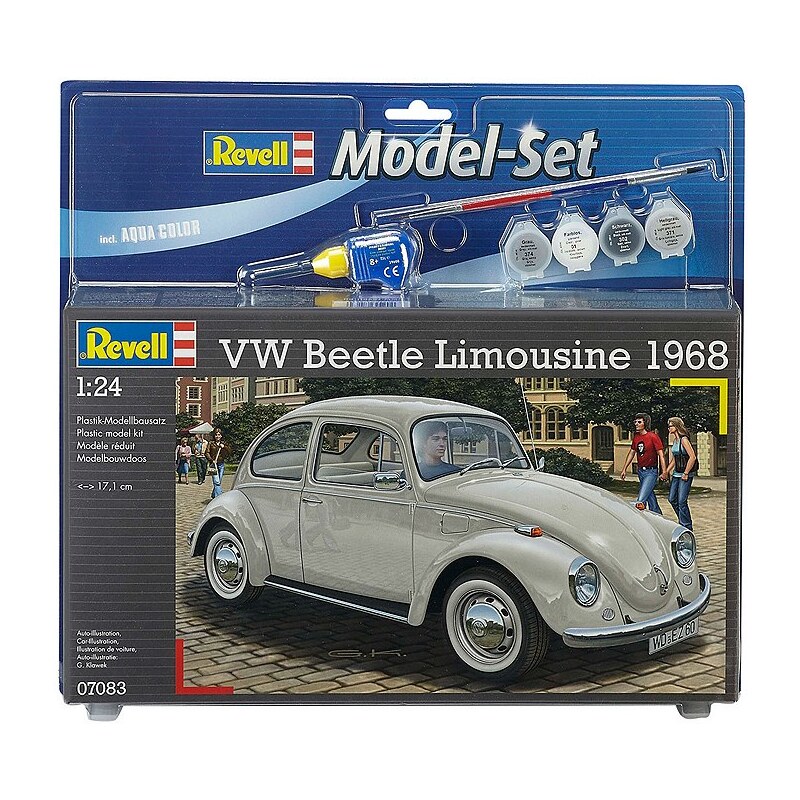 Revell® Modelbausatz Auto mit Zubehör, Maßstab 1:24, »VW Beetle Limousine 68«