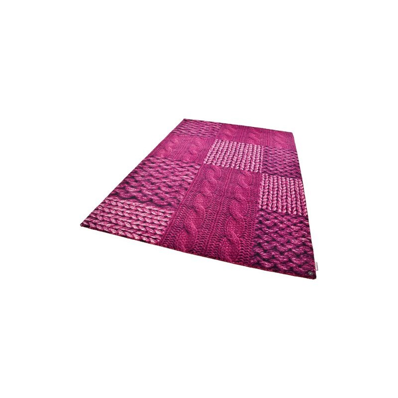 Tom Tailor Teppich Happy Patchwork Knit handgearbeitet rosa 2 (B/L: 65x135 cm),3 (B/L: 133x180 cm),4 (B/L: 160x230 cm)
