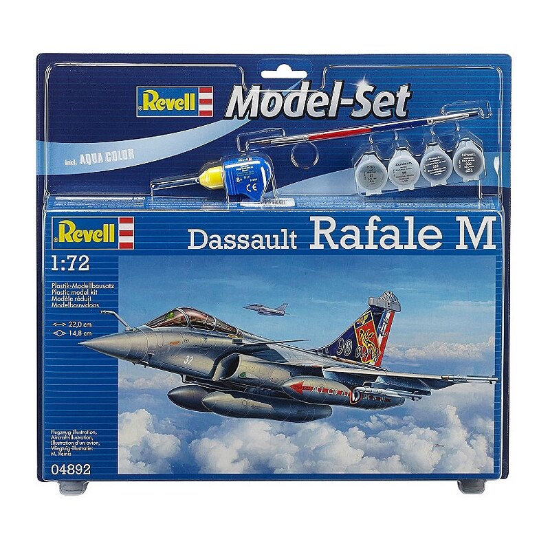 Revell® Modellbausatz Flugzeug mit Zubehör, Maßstab 1:72, »Model Set - Dassault Rafale M«