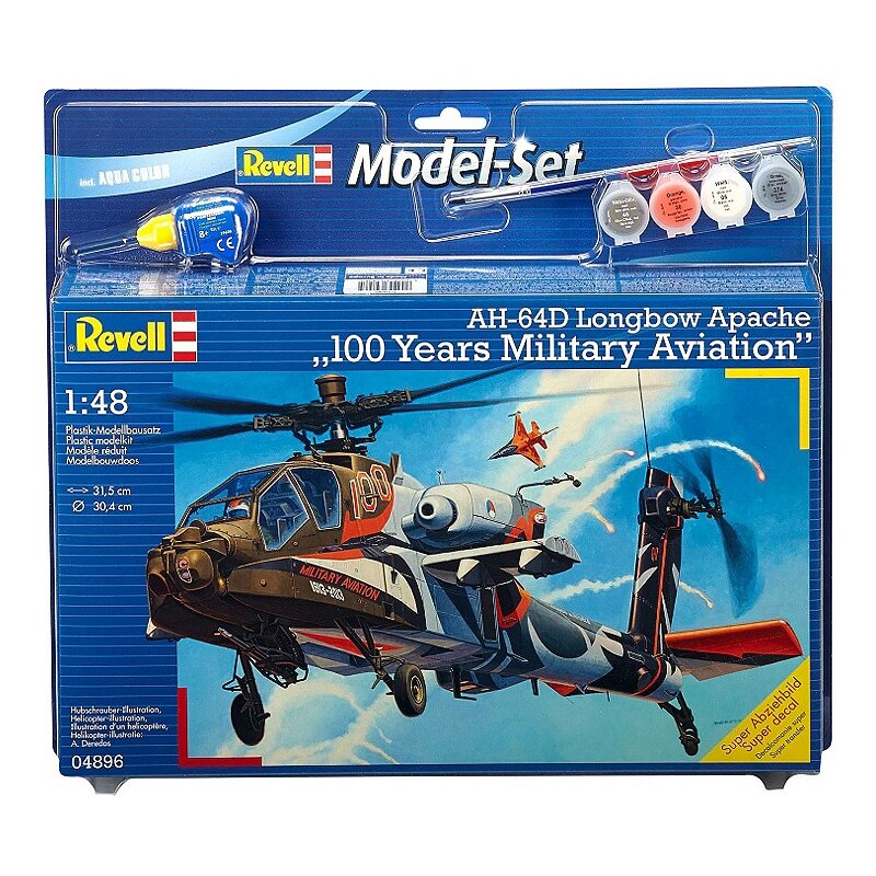 Revell® Modellbausatz Hubschrauber »AH-64D Apache 100-Yrs. Military Aviation«, 1:48