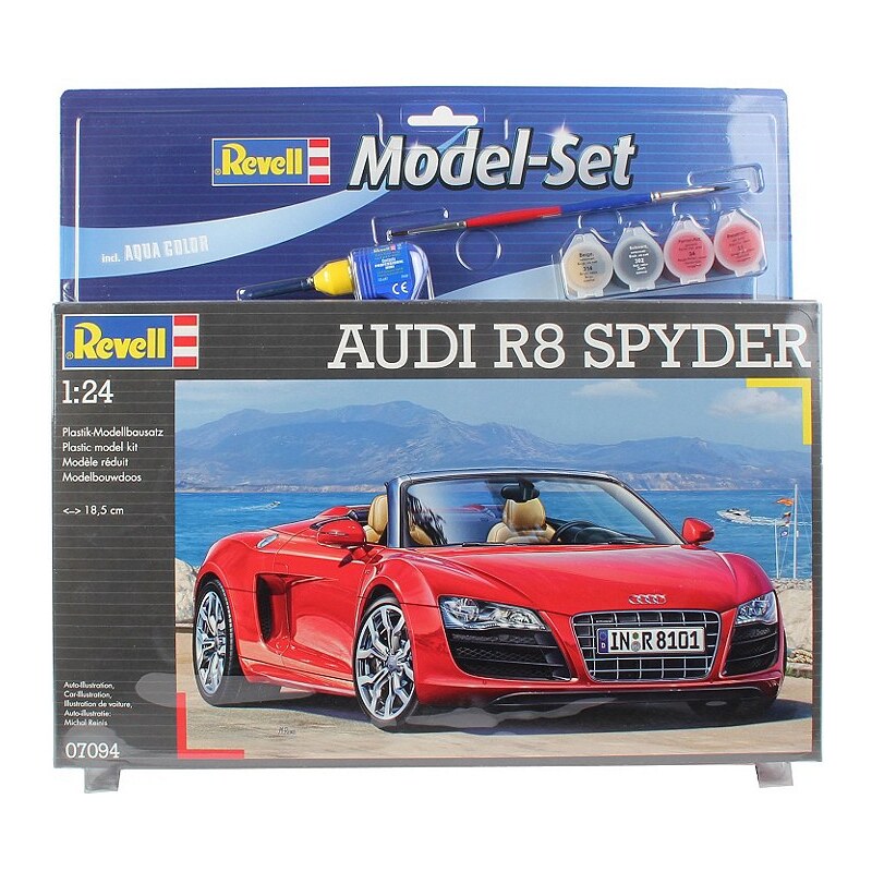 Revell® Modellbausatz Auto mit Zubehör, Maßstab 1:24, »Model Set - Audi R8 Spyder«