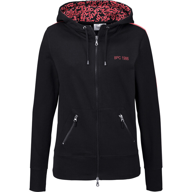 bpc bonprix collection Sweatshirt- Jacke langarm in schwarz für Damen von bonprix