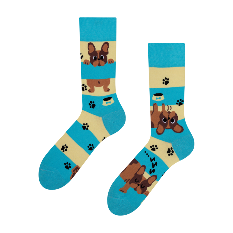 Dedoles Lustige Socken Hunde und Streifen