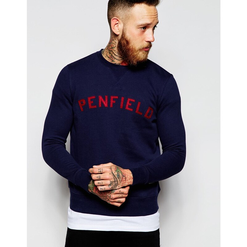 Penfield - Sweatshirt mit Logo im College-Stil - Blau