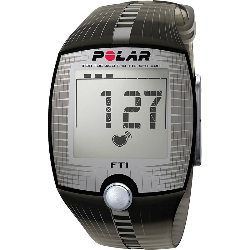 Polar Fitness Pulsuhr, »FT1 Transparent Black«, inkl. Brustgurt