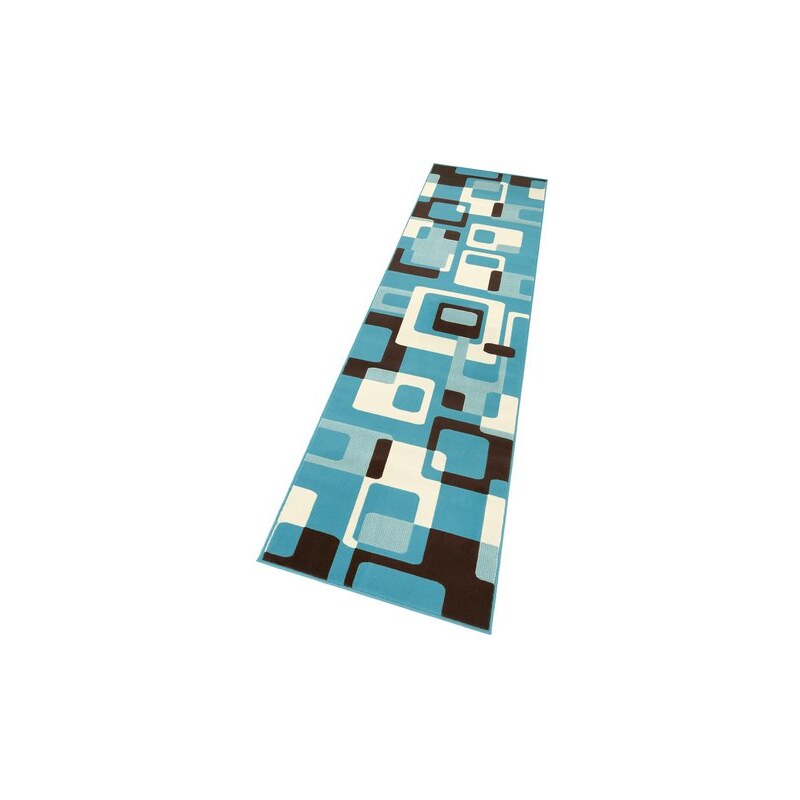 HANSE HOME Läufer Tiznit Retro Design abstrakt gewebt blau 11 (B/L: 80x200 cm),12 (B/L: 80x300 cm)