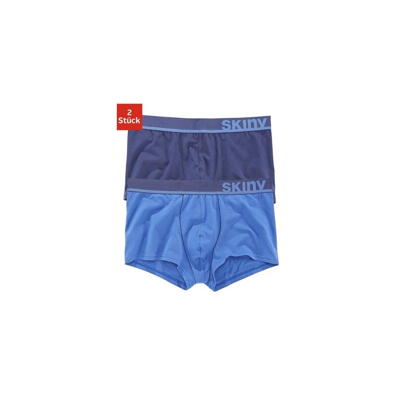 SKINY Skiny Boxer Trunk (2 Stück) mit leicht glänzendem Webbund blau L,S,XXL