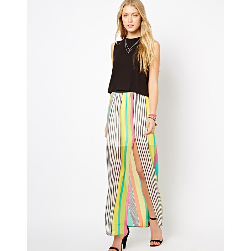 Love Stripe Maxi Skirt
