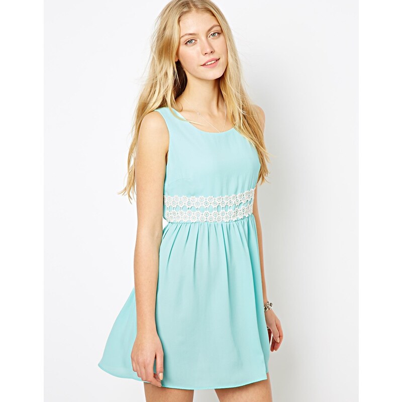 Love Skater Dress with Lace Waist