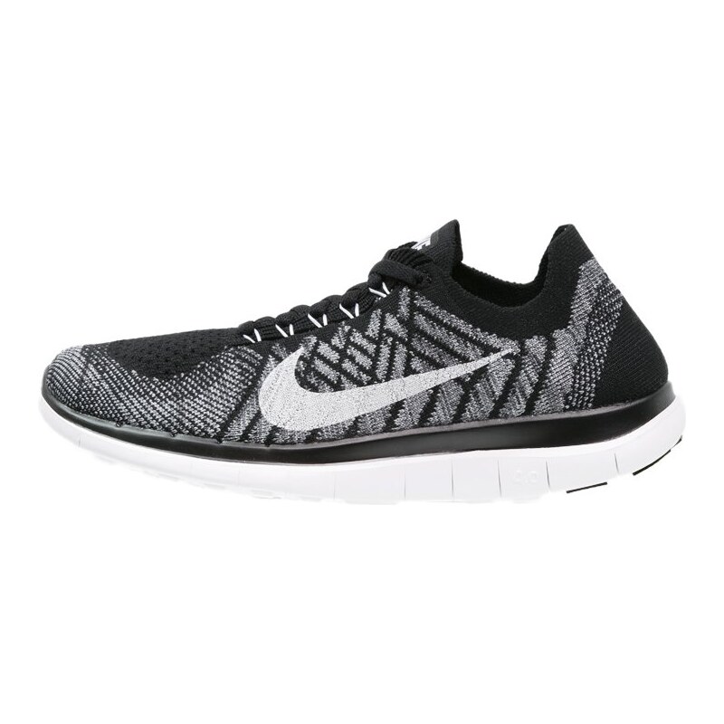 Nike Performance FREE 4.0 FLYKNIT Laufschuh Natural running black/white/wolf grey/dark grey