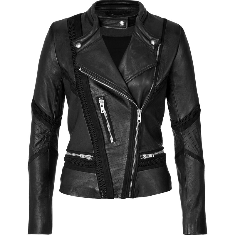 Iro Leather/Mesh Biker Jacket