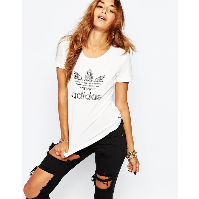 Adidas Originals - T-Shirt mit Kleeblatt-Logo