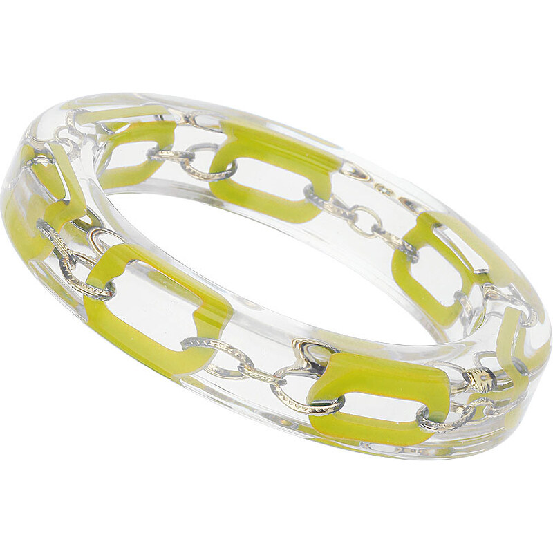 Topshop Transparentes Armband mit gelben Gliedern - Limette