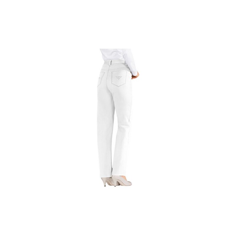 LADY Damen Lady Jeans mit rückwärtigem Dehnbund weiß 36,38,40,42,44,46,48,50,52,54