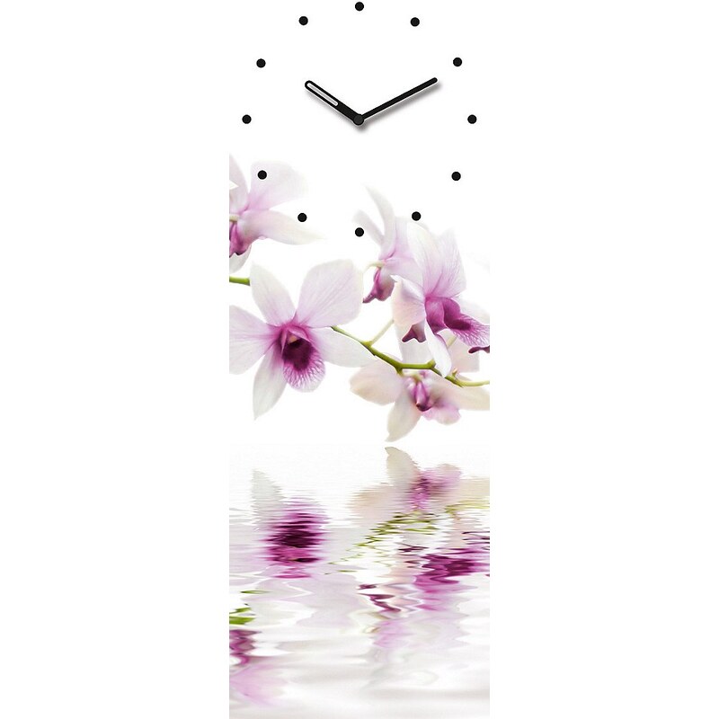 Eurographics, Wanduhr, »White Orchid Reflections«, 20/60 cm