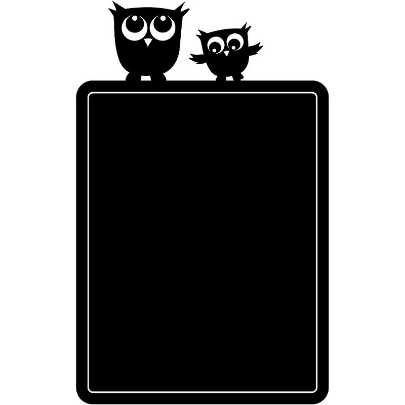 Eurographics, Black Board Sticker, »Funny Owls«, 50/70 cm