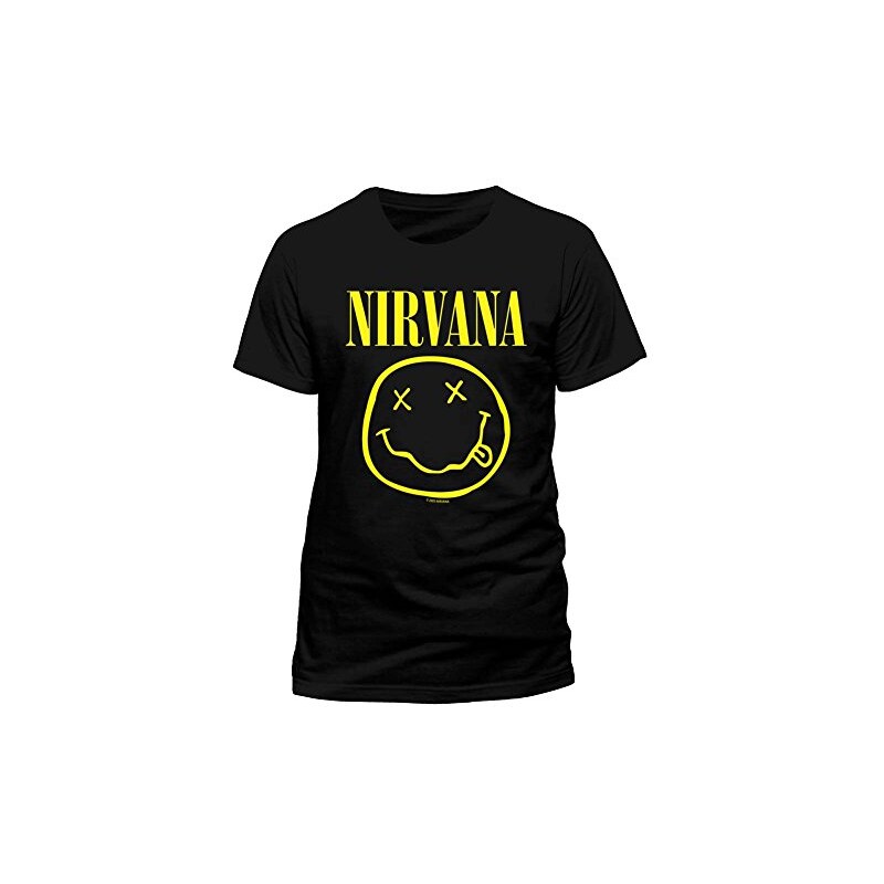 Live Nation Herren T-Shirt, Nirvana - Smiley