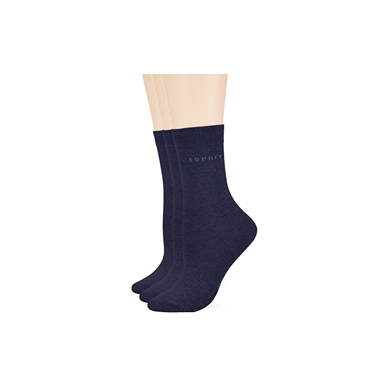 ESPRIT Damen Socken Uni 3er Pack