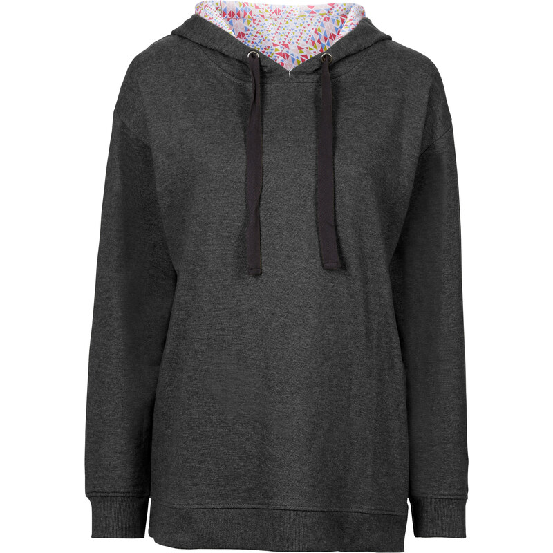 RAINBOW Oversize Sweatshirt in grau für Damen von bonprix