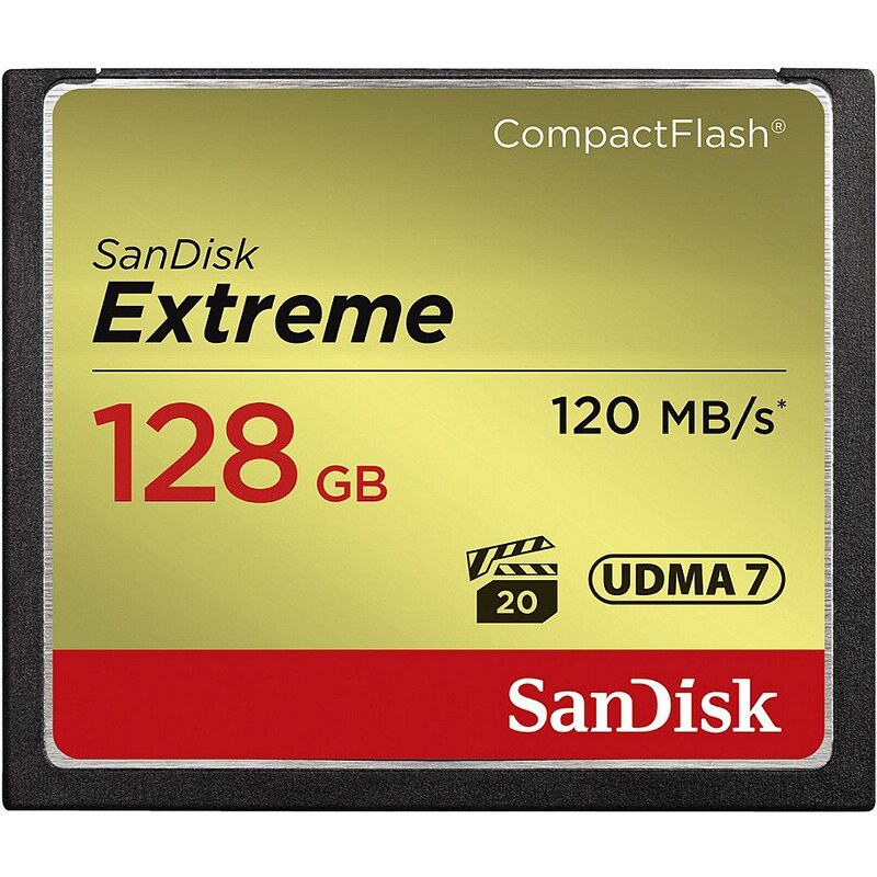 SanDisk CF Extreme 128GB, 120MB/s Lesen, 85MB/s Schreiben