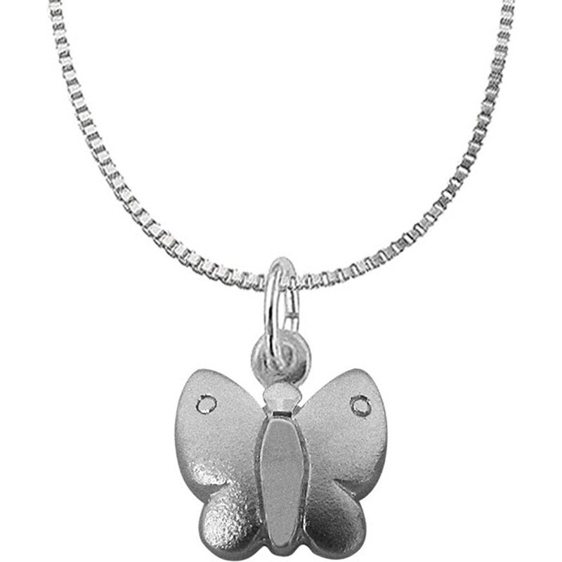trendor Silber Kinder-Halskette Schmetterling 49129