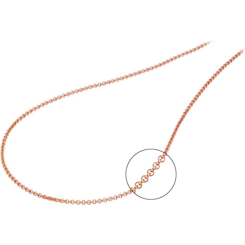 trendor Silber Erbskette roségold 50385, 50 cm