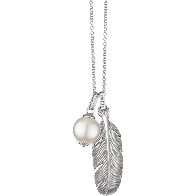 Engelsrufer Halskette mit Perle und Feder 78384-50, 50 cm