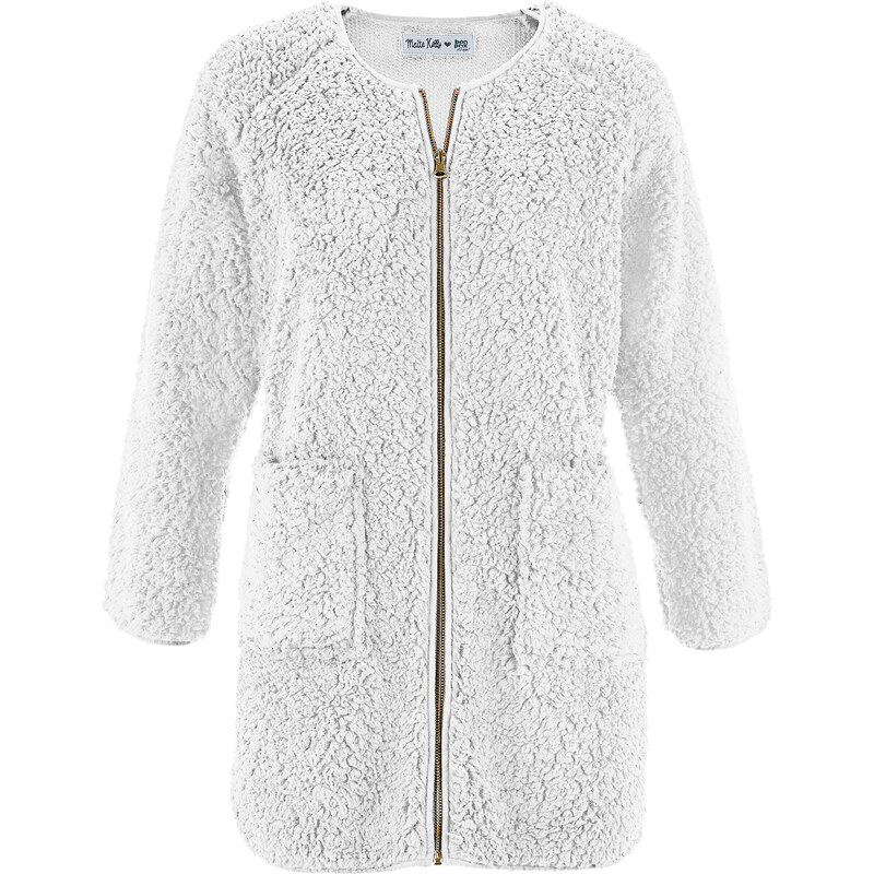 bpc bonprix collection Teddy-Fleece Jacke, langarm - designt von Maite Kelly in weiß für Damen von bonprix