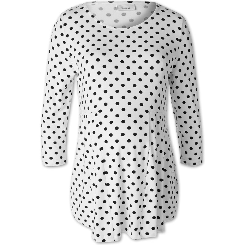 C&A Umstands-T-Shirt mit Pünktchen in weiß / Schwarz